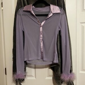 Y2K Purple Blouse
